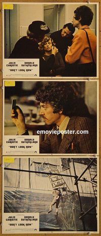 e291 DON'T LOOK NOW 3 vintage movie lobby cards '74 Nicholas Roeg, Sutherland