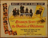 d813 DOOLINS OF OKLAHOMA vintage movie title lobby card '49 Randolph Scott