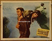 d214 DUDE GOES WEST vintage movie lobby card '48 Eddie Albert, Gale Storm
