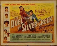 d814 DUEL AT SILVER CREEK vintage movie title lobby card '52 Don Siegel, Murphy