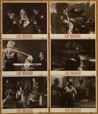 e640 ED WOOD 6 vintage movie lobby cards '94 Tim Burton, Johnny Depp