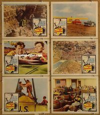 e641 EDGE OF ETERNITY 6 vintage movie lobby cards '59 Cornel Wilde