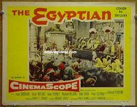 d224 EGYPTIAN vintage movie lobby card #8 '54 cool image of palace set!