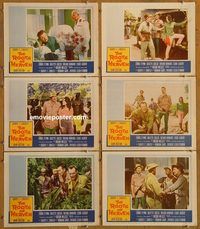 e694 ROOTS OF HEAVEN 6 vintage movie lobby cards '58 Errol Flynn, Julie Greco