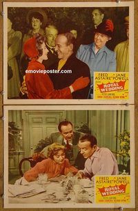 e206 ROYAL WEDDING 2 vintage movie lobby cards '51 Astaire, Powell