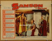 d598 SAMSON & DELILAH vintage movie lobby card #1 R59 Victor Mature, Lansbury
