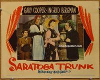 d600 SARATOGA TRUNK vintage movie lobby card '45 Ingrid Bergman dressed up!