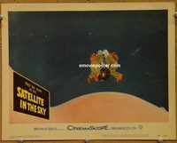 d602 SATELLITE IN THE SKY vintage movie lobby card #5 '56 sci-fi, space age!