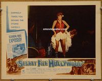d608 SECRET FILE HOLLYWOOD vintage movie lobby card #8 '61 scandals exposed!