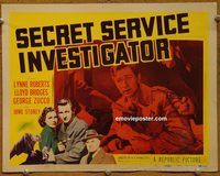 d982 SECRET SERVICE INVESTIGATOR vintage movie title lobby card '48 Lynne Roberts