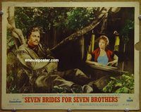d612 SEVEN BRIDES FOR SEVEN BROTHERS vintage movie lobby card #3 '54 Powell