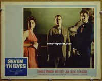 d613 SEVEN THIEVES vintage movie lobby card #4 '59 Rod Steiger, Joan Collins