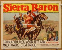 d989 SIERRA BARON vintage movie title lobby card '58 Brian Keith, Rita Gam