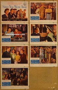 e808 SINCE YOU WENT AWAY 7 vintage movie lobby cards '44 Colbert, Temple