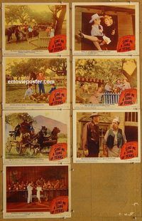 e809 SING ME A SONG OF TEXAS 7 vintage movie lobby cards '45 Tom Tyler