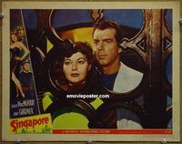 d633 SINGAPORE vintage movie lobby card #4 '47 Ava Gardner, Fred MacMurray