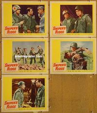 e600 SNIPER'S RIDGE 5 vintage movie lobby cards '61 Ging, Clements