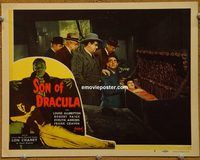 d647 SON OF DRACULA vintage movie lobby card #3 R48 cool coffin scene!