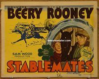 d998 STABLEMATES vintage movie title lobby card '38 Wallace Beery, Mickey Rooney