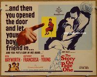 e008 STORY ON PAGE ONE vintage movie title lobby card '60 Rita Hayworth, Franciosa