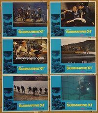 e706 SUBMARINE X-1 6 vintage movie lobby cards '68 James Caan, WWII!