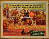 e029 TIGER & THE FLAME vintage movie title lobby card '55 Sohrab Modi, Mehtab