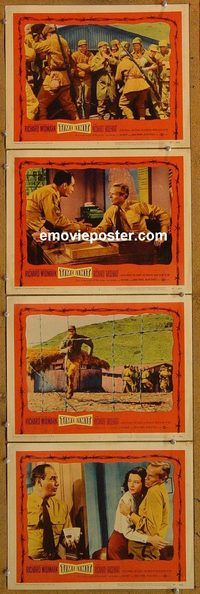 e511 TIME LIMIT 4 vintage movie lobby cards '57 Richard Widmark, Basehart