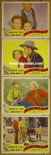 e512 TO THE LAST MAN 4 movie vintage movie lobby cards R50 Zane Grey