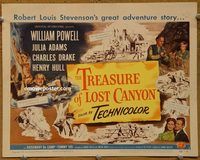 e035 TREASURE OF LOST CANYON vintage movie title lobby card '52 R. Louis Stevenson