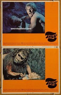 e244 TROG 2 vintage movie lobby cards '70 Michael Gough, Freddie Francis