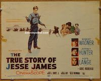 e039 TRUE STORY OF JESSE JAMES vintage movie title lobby card '57 Wagner