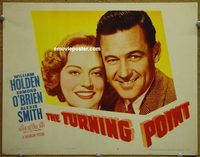 d719 TURNING POINT vintage movie lobby card #4 '52 Holden, Alexis Smith