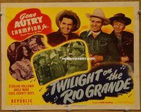 e040 TWILIGHT ON THE RIO GRANDE vintage movie title lobby card '47 Gene Autry