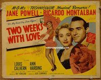 e042 TWO WEEKS WITH LOVE vintage movie title lobby card '50 Jane Powell, Montalban