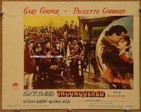 d724 UNCONQUERED vintage movie lobby card #7 '47 Gary Cooper, Goddard