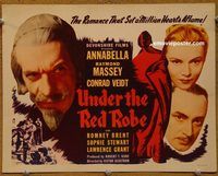 e044 UNDER THE RED ROBE vintage movie title lobby card R40s Conrad Veidt