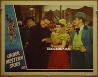d726 UNDER WESTERN SKIES vintage movie lobby card '44 Martha O'Driscoll