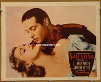 d728 VALENTINO vintage movie lobby card '51 Anthony Dexter as Rudolph!