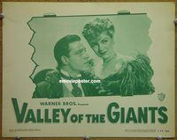d730 VALLEY OF THE GIANTS vintage movie lobby card #6 R48 Claire Trevor