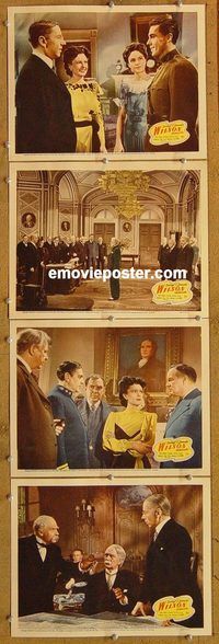 e523 WILSON 4 vintage movie lobby cards '44 classic Woodrow biography!
