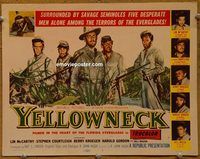 e068 YELLOWNECK vintage movie title lobby card '55 Lin McCarthy, Civil War coward!