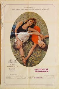 g019 10:30 PM SUMMER one-sheet movie poster '66 Melina Mercouri, Schneider