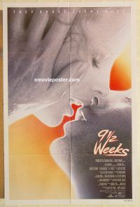 g037 9 1/2 WEEKS one-sheet movie poster '86 Mickey Rourke, Kim Basinger