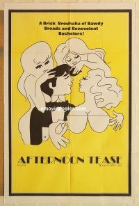 g049 AFTERNOON TEASE one-sheet movie poster '75 brouhaha of Bawdy Broads!