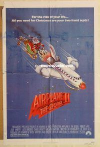 g051 AIRPLANE 2 one-sheet movie poster '82 Robert Hays, Lloyd Bridges