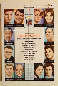 g052 AIRPORT one-sheet movie poster '70 Burt Lancaster, Dean Martin