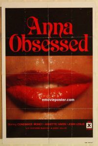 g087 ANNA OBSESSED one-sheet movie poster '77 Constance Money, sex!