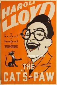g004 CAT'S PAW Leader Press one-sheet movie poster '34 Harold Lloyd