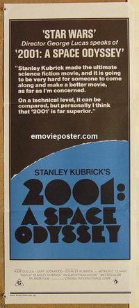 k454 2001 A SPACE ODYSSEY Australian daybill movie poster R79 Kubrick