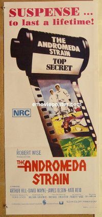 k468 ANDROMEDA STRAIN Australian daybill movie poster '71 Michael Crichton